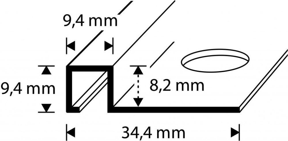Plaadiliist Dione 8 x 2700 mm titan