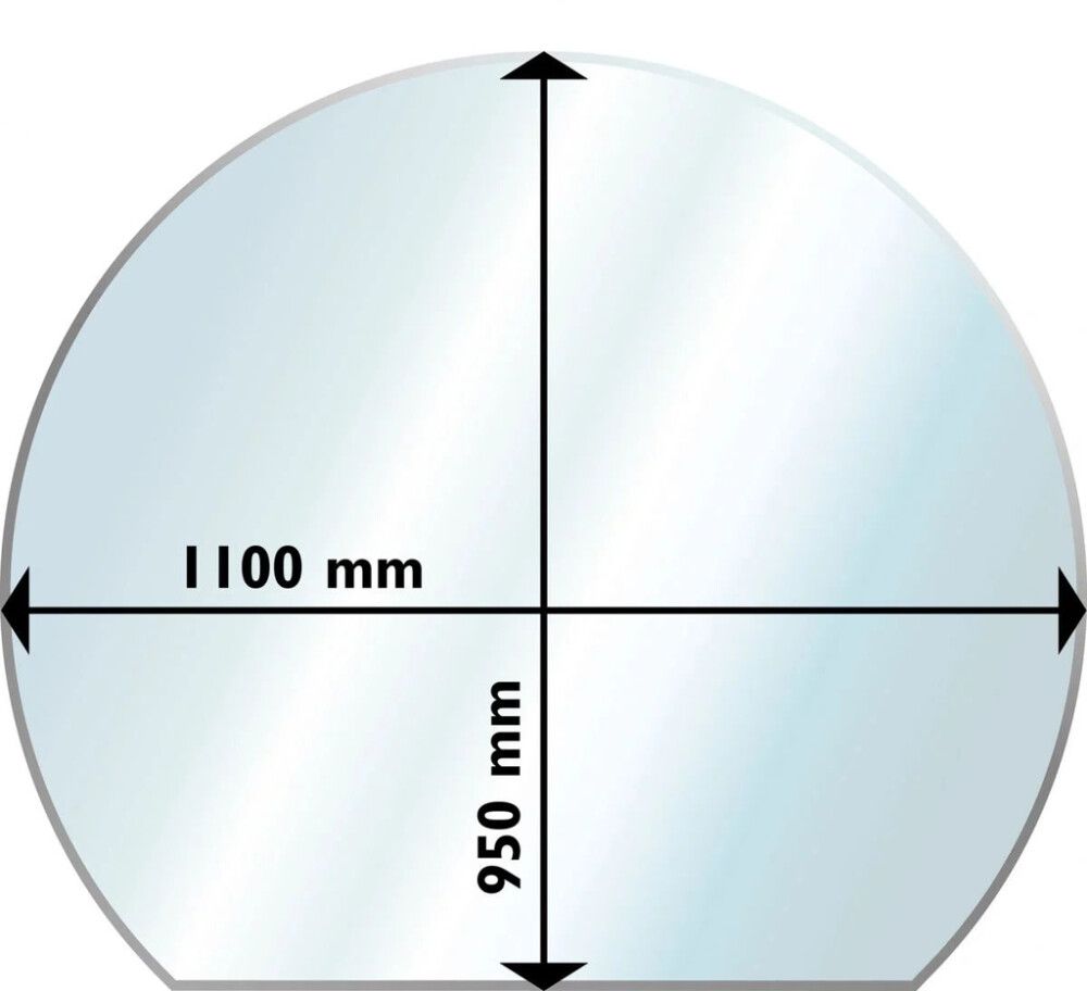 Kaminaesine klaas Andres Semi 1100 x 950 mm