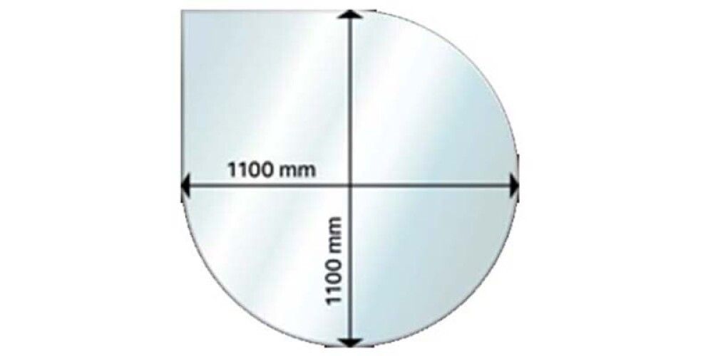 Kaminaesine klaas Andres Drop 110 x 110 cm