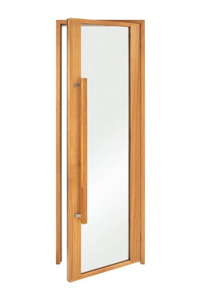 Saunauks Andres Etna läbipaistev termotöödeldud raam