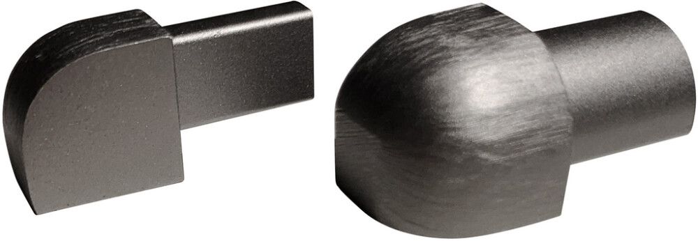 Plaadiliistu välisnurk Dione ümar 10 mm Nordic graphite 2 tk