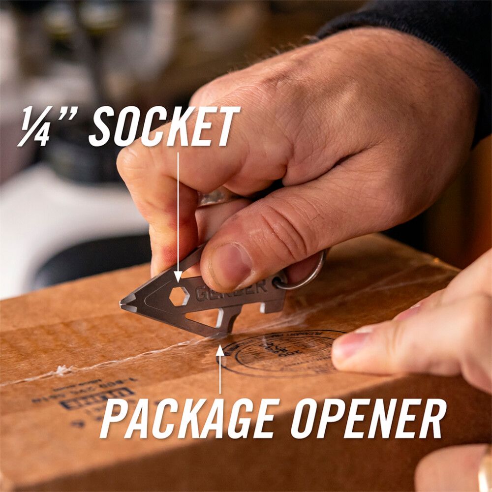 Võtmehoidja-tööriist Gerber Broadhead hõbedane 6 cm