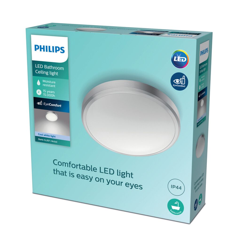 LED-vannitoavalgusti Philips Doris CL257, 17 W, nikkel