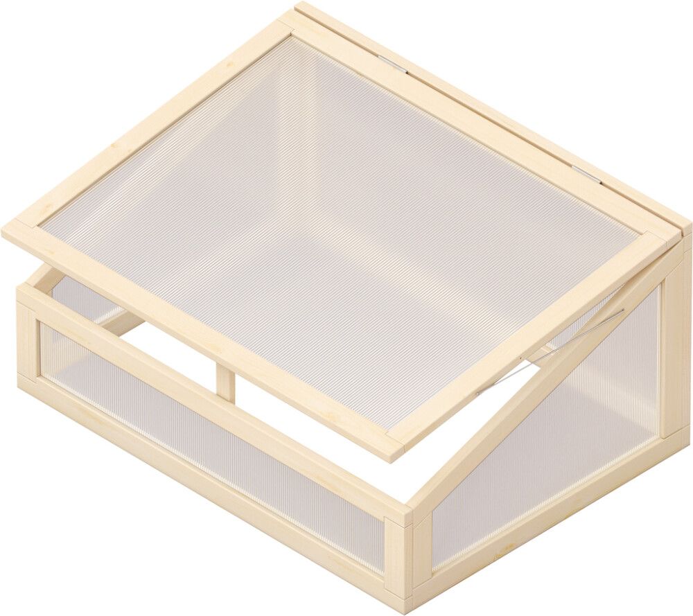 Minikasvuhoone istutuskastile 80 x 60 x 42 cm, naturaalne