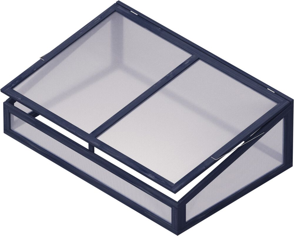 Minikasvuhoone istutuskastile 120 x 80 x 42 cm, must