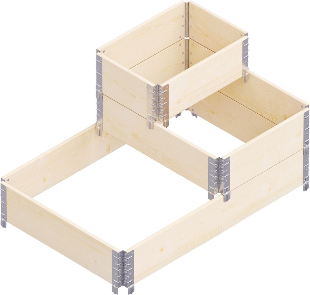 Istutuskastide komplekt 3 tk 120 x 80,80 x 60,60 x 40 cm, naturaalne