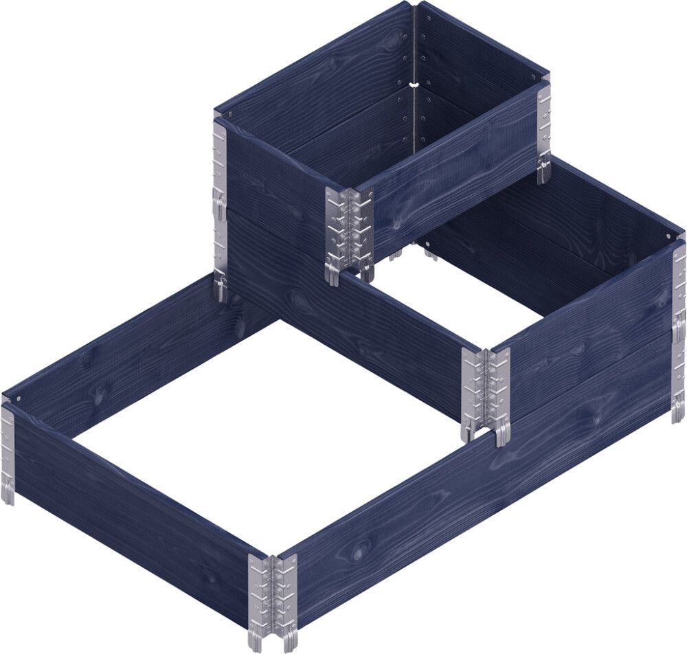 Istutuskastide komplekt 3 tk 120 x 80,80 x 60,60 x 40 cm, must