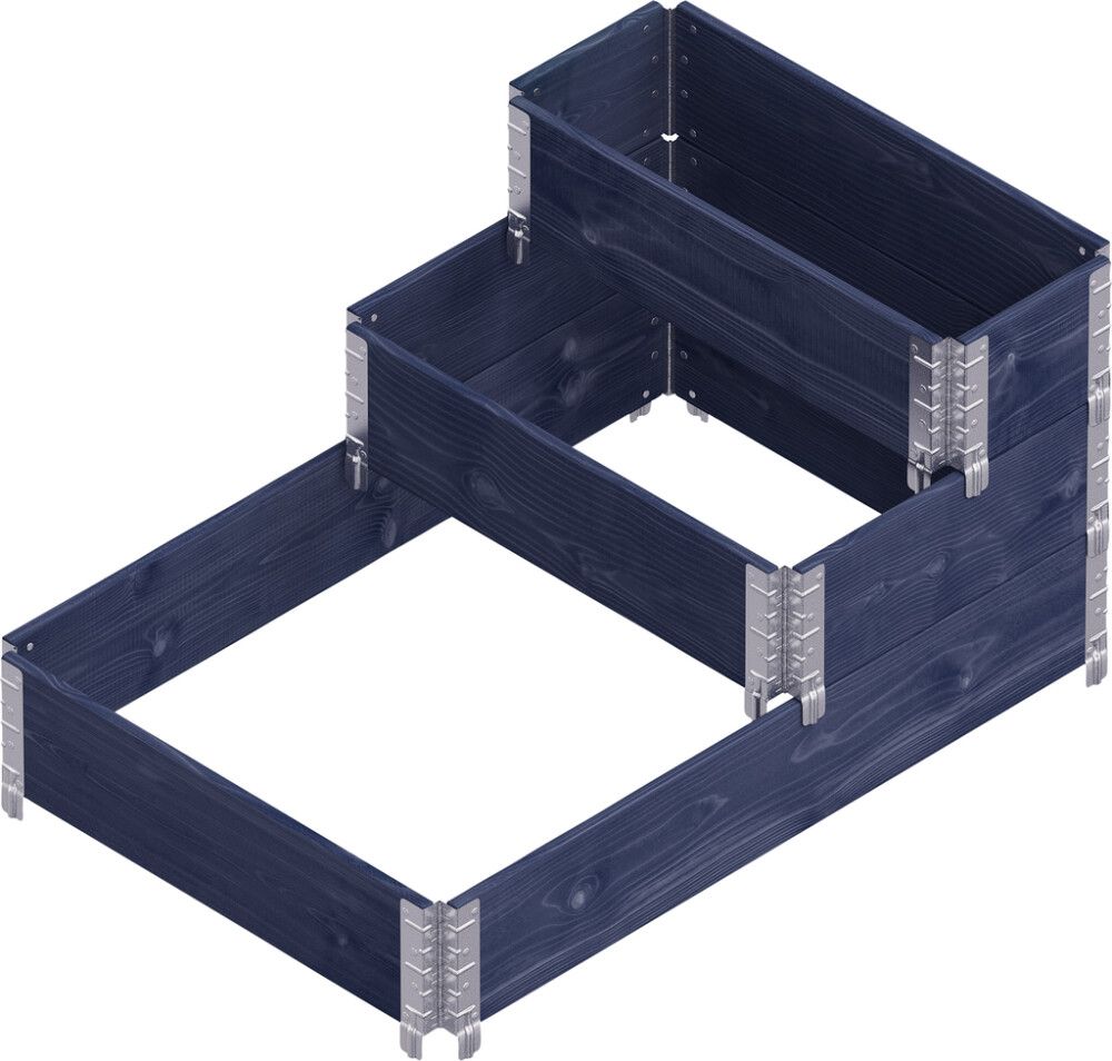 Istutuskastide komplekt 3 tk 120 x 80,80 x 60,80 x 30 cm, must