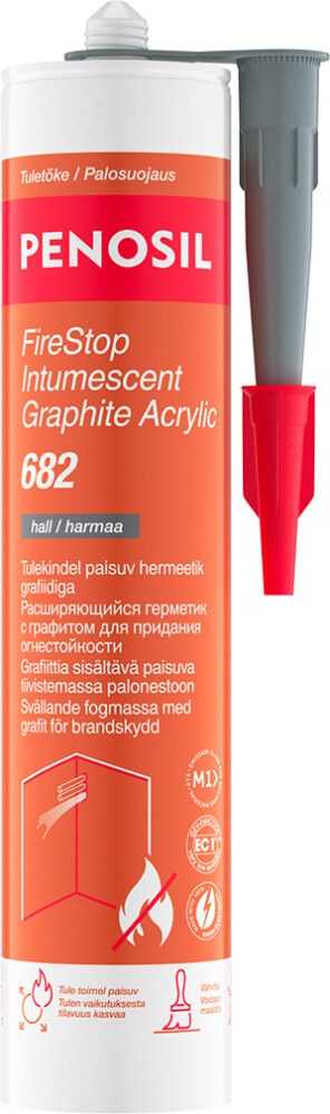 Tulekindel hermeetik Penosil FireStop Intumescent Graphite Acrylic 682
