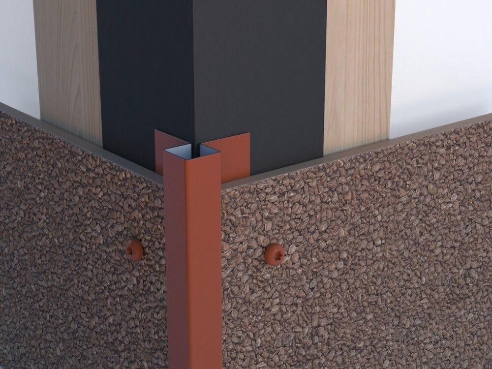 Välisnurgaliist fassaadi sokliplaadile tumehall/must, 2m