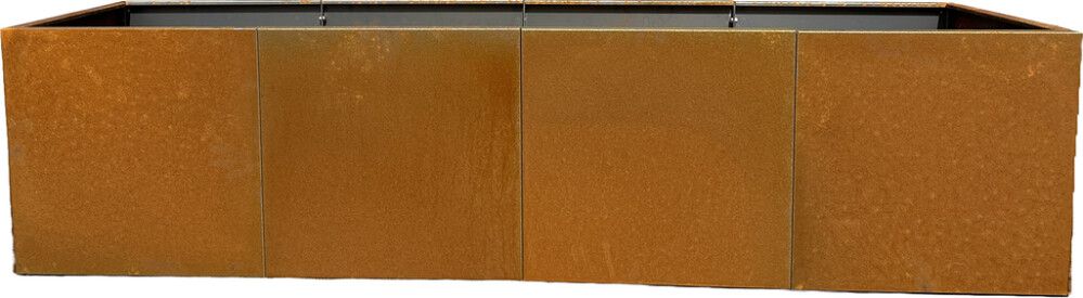 Lillepott Recal Corten 220 x 55 x 55 cm, teras