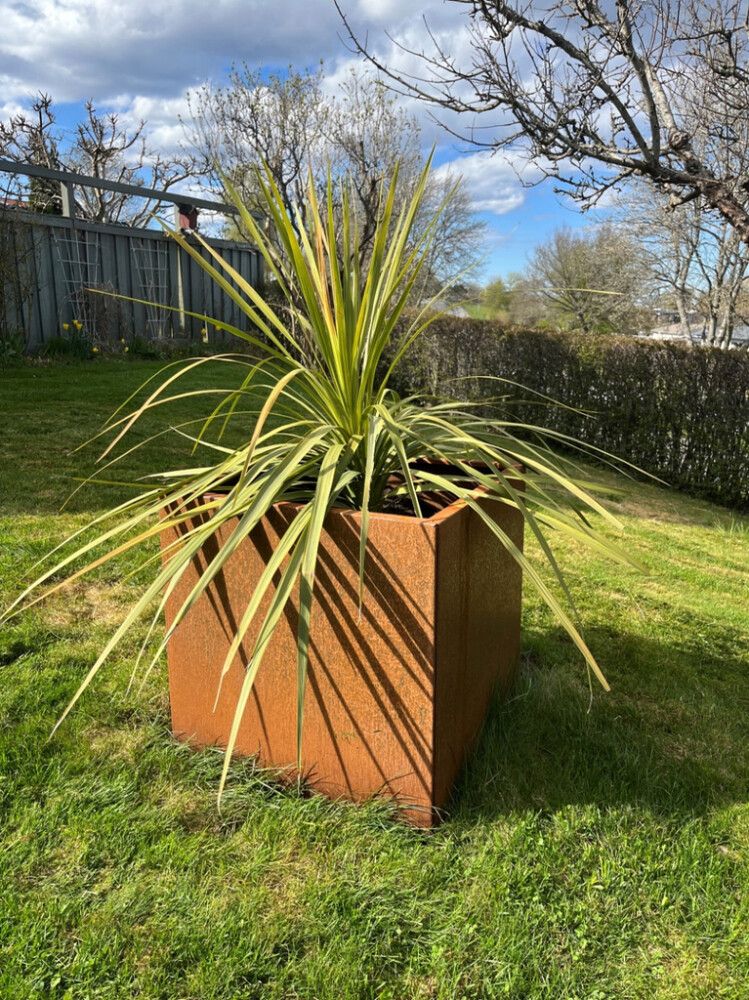 Lillepott Recal Corten 55 x 55 x 55 cm, teras