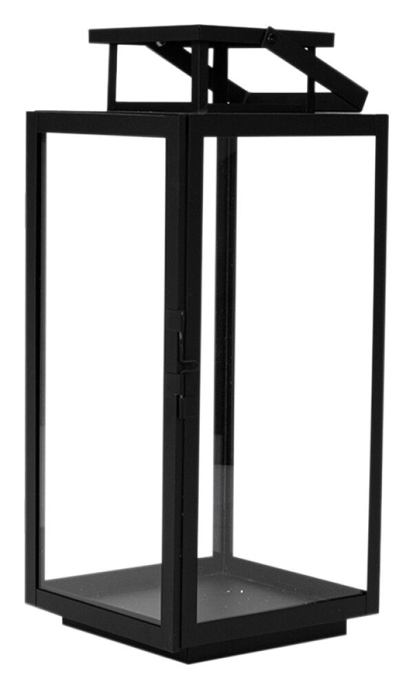 Latern Della 17 x 17 x 41 cm, must