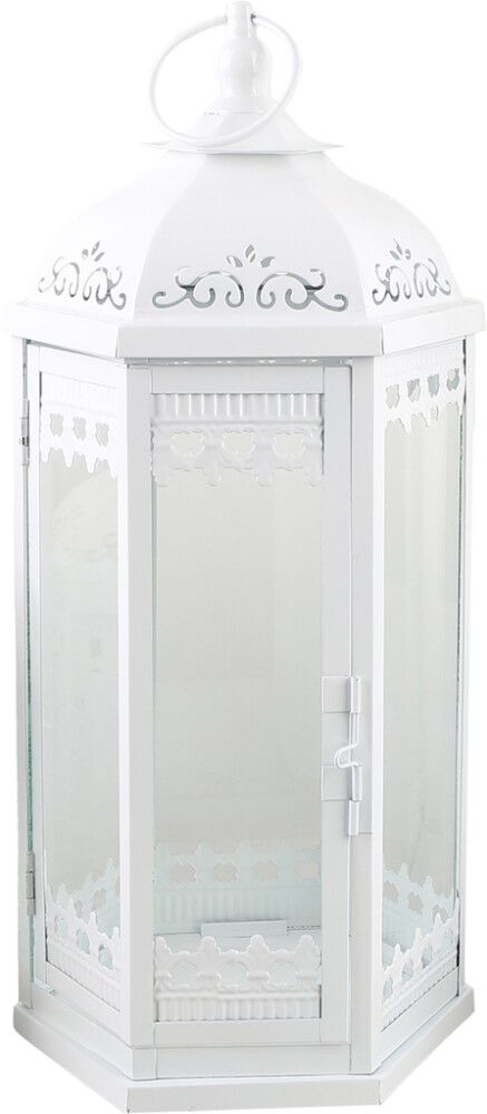 Latern Greta 16,5 x 19 x 41 cm, valge
