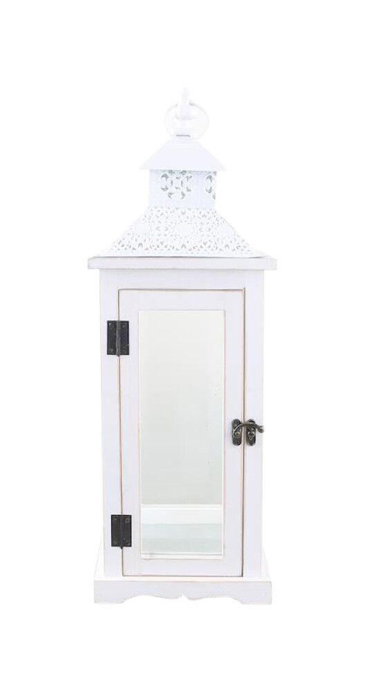 Latern Gabriella 18 x 18 x 51 cm, valge