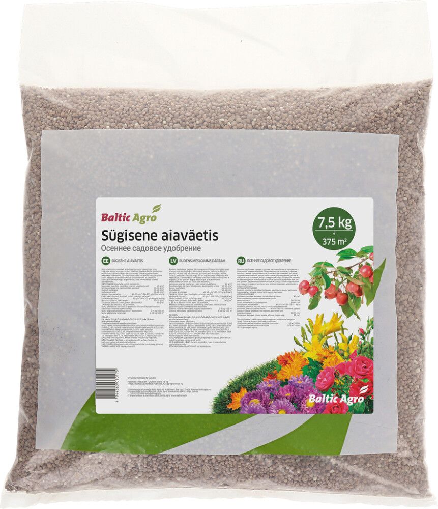 Sügisene aiaväetis Baltic Agro 7,5 kg