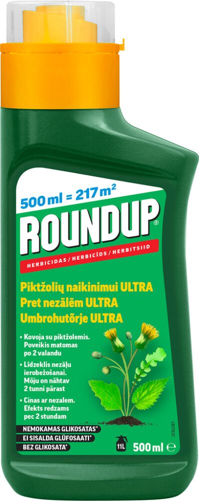 Umbrohutõrje Roundup Ultra Baltic Agro 500 ml
