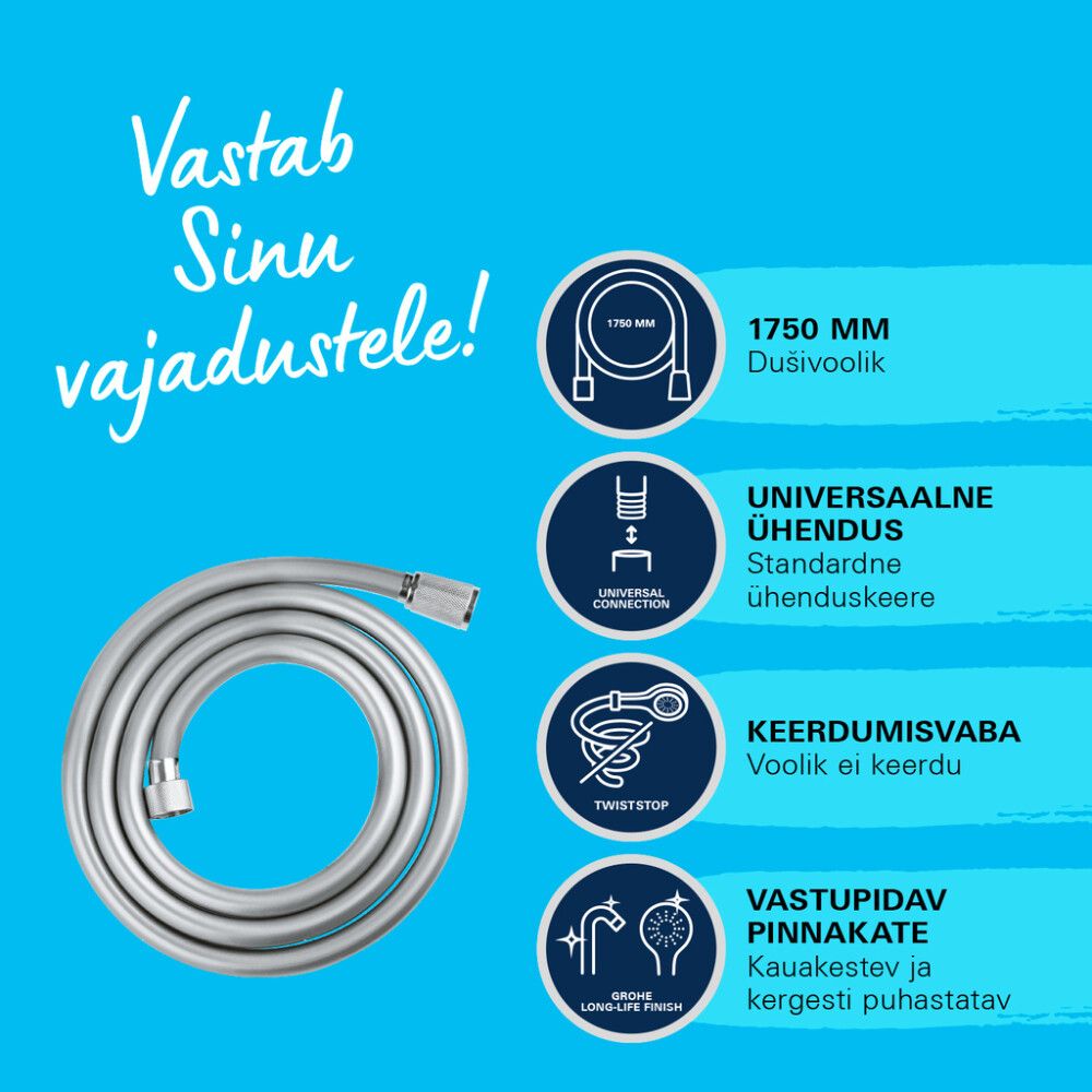 Dušivoolik Grohe Vitalio Flex 175 cm