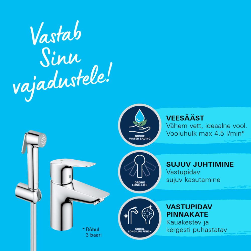 Valamusegisti bideedušiga Grohe Start Edge DN 15 S