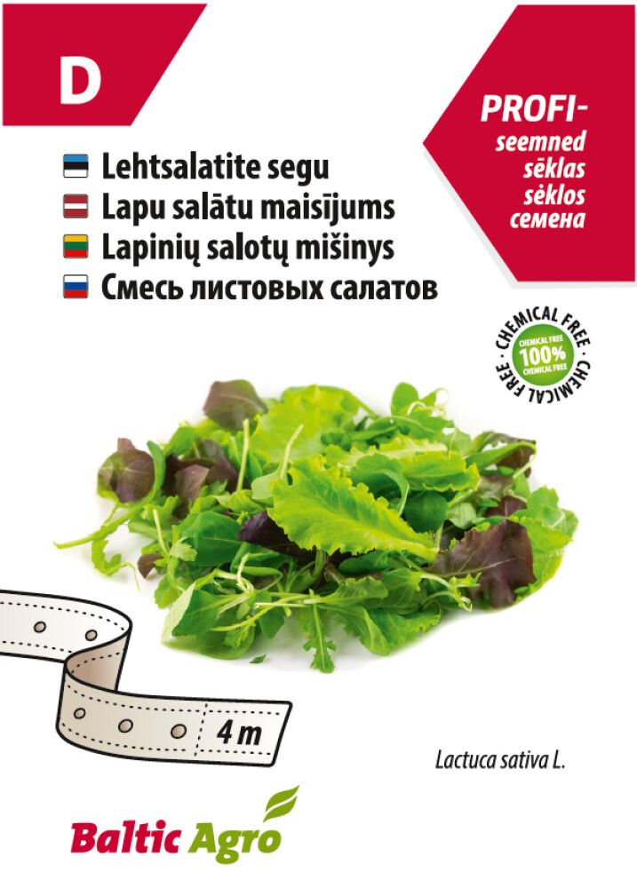 Lehtsalatite segu seemnelindil