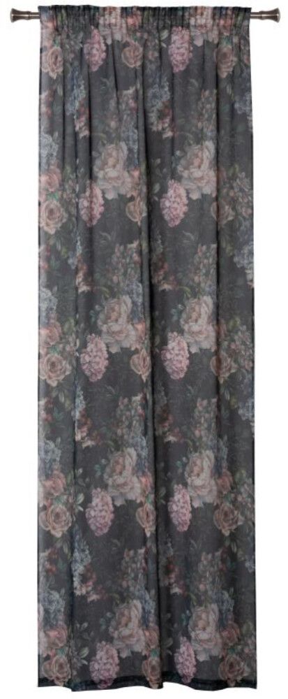 Kardin Hortense 140 x 260 cm, must