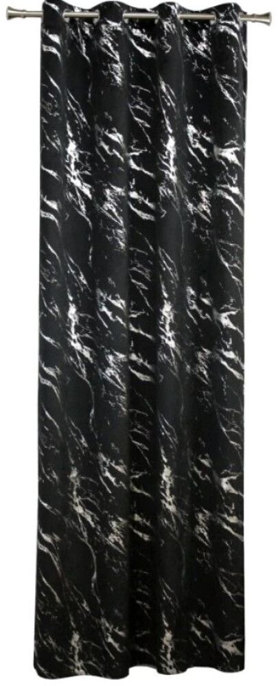 Kardin Storm 140 x 260 cm, must/hõbedane