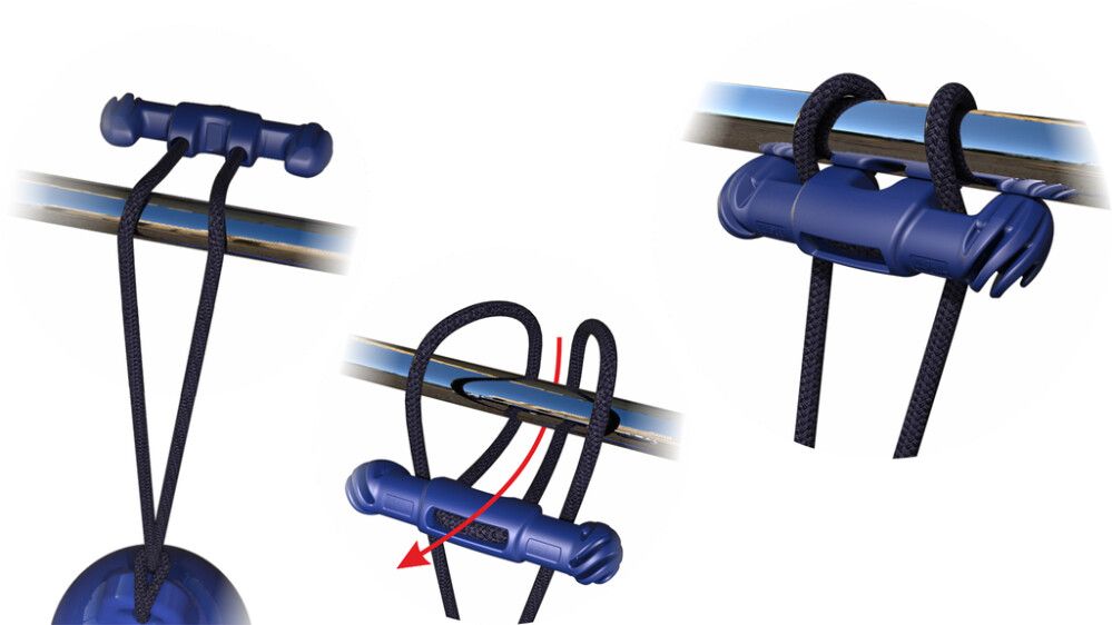 Vendri kinnitus Snubber reelingule PVC 2 tk Valge