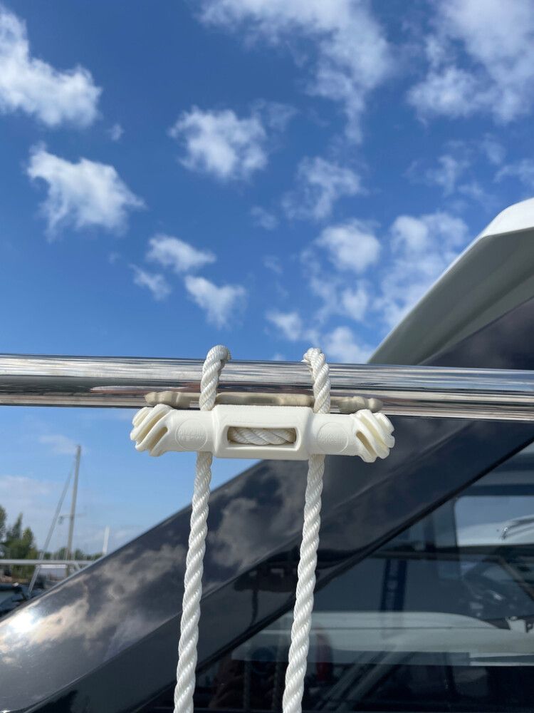 Vendri kinnitus Snubber reelingule PVC 2 tk Valge