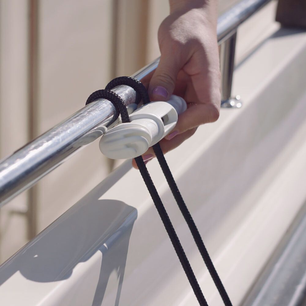 Vendri kinnitus Snubber reelingule PVC 2 tk Valge