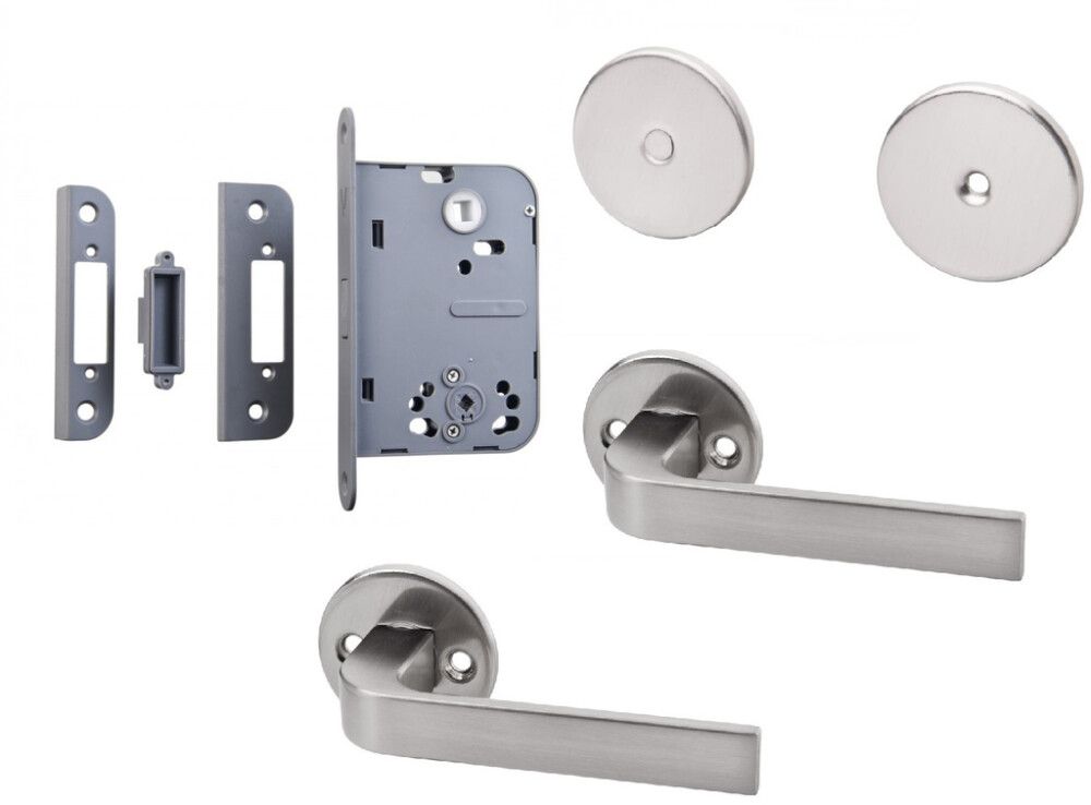 Magnetluku komplekt pimekilbiga Valnes roostevaba toon