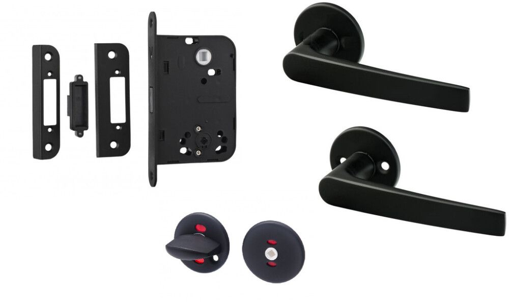 Magnetluku komplekt WC-uksele Valnes must