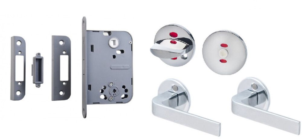 Magnetluku komplekt WC-uksele Valnes kroom