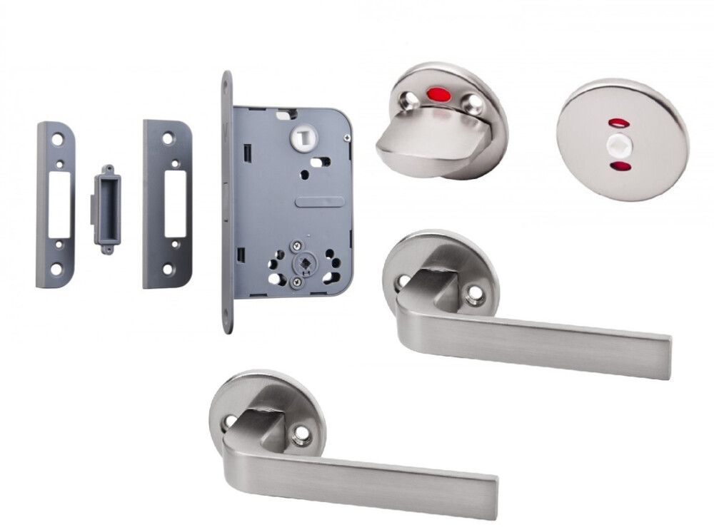 Magnetluku komplekt WC-uksele Valnes roostevaba toon