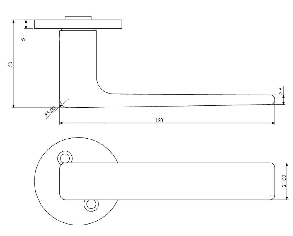 Ukselink Valnes matt messing