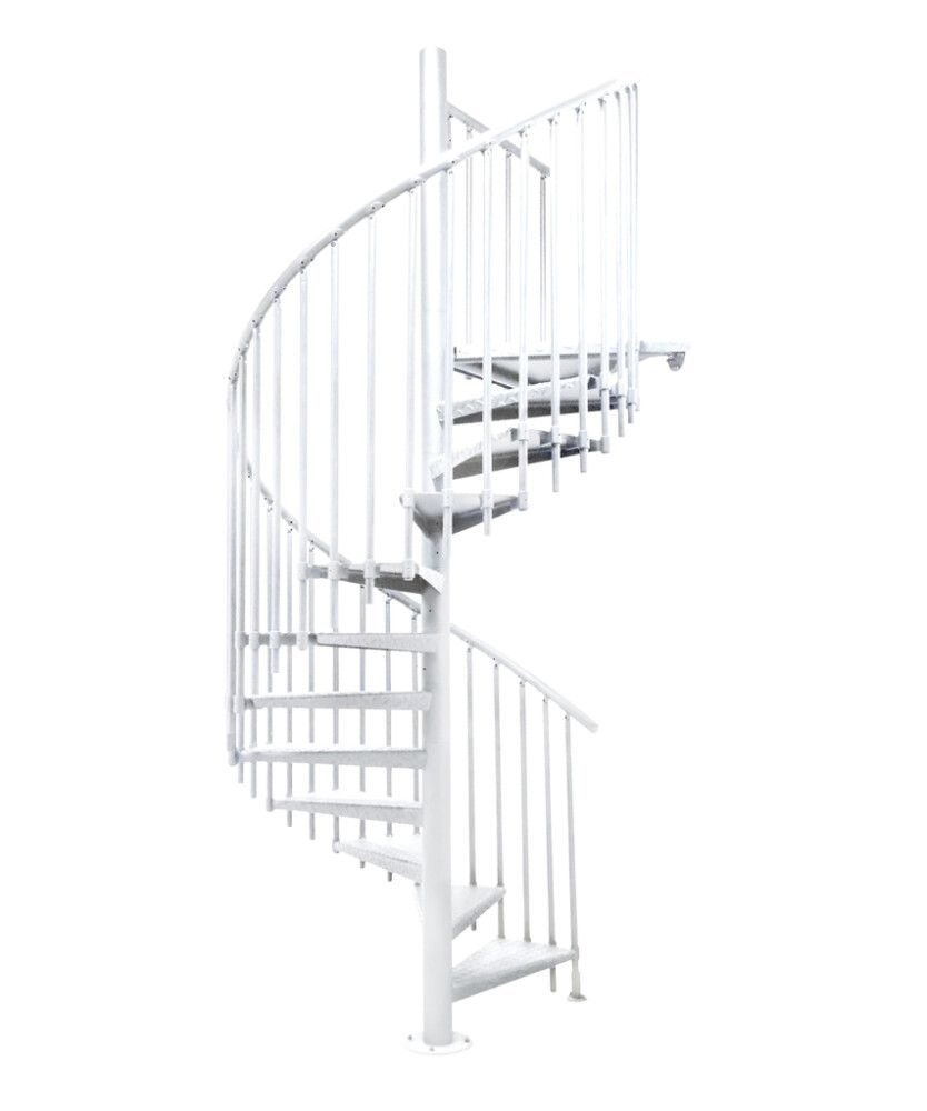 Keerdtrepp Atrium Heavy Metal valge