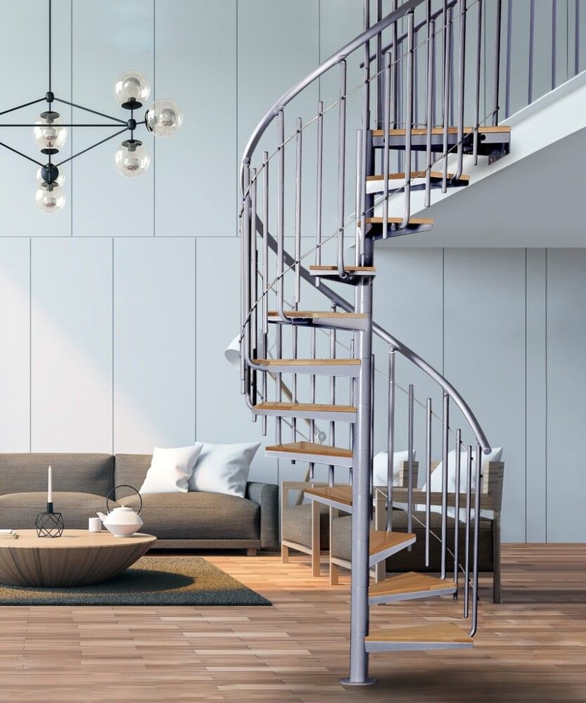 Keerdtrepp Atrium Solo Vertical metall/pöök 120 cm Hall