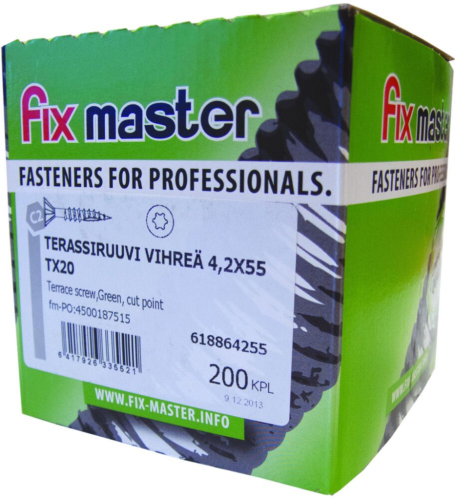 Terrassikruvi Fixmaster 4,2 x 55 mm ruspert pruun 200 tk