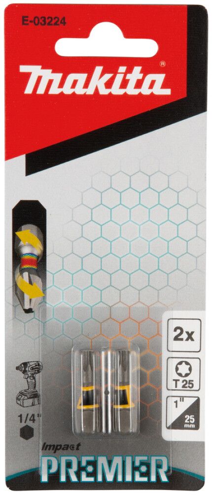 Kruvikeeraja otsikud Makita T25 - 25 mm, 2 tk