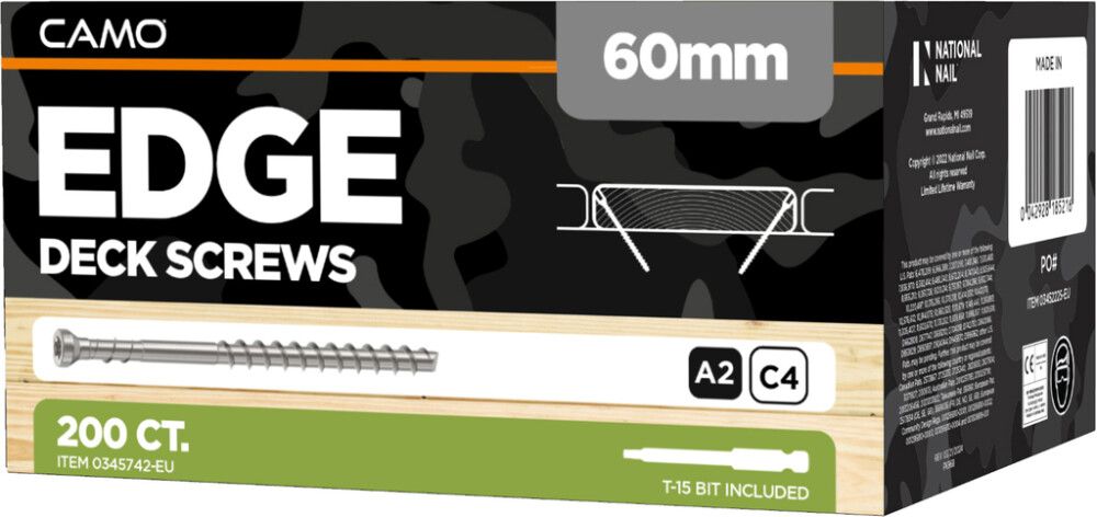 Terrassikruvi Camo ProTech C4 4,2 x 60 mm 200 tk