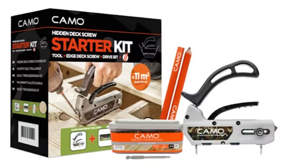 Terrassi rakis Camo Starter Kit 83-125 mm + terrassikruvi A2 4,2 x 60 mm 200 tk