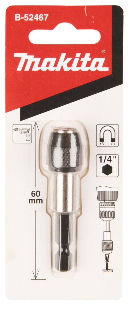 Otsikuhoidja Makita 1/4" 60 mm lukustusrõngaga