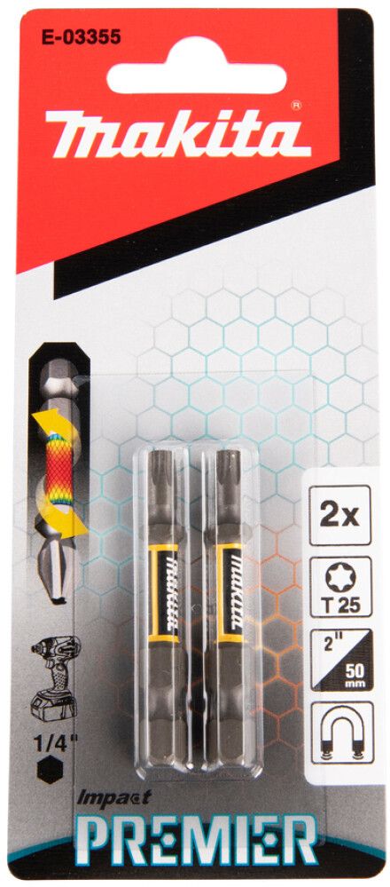 Torsion kruvikeeraja otsakud Makita Impact Premier T25 2 tk