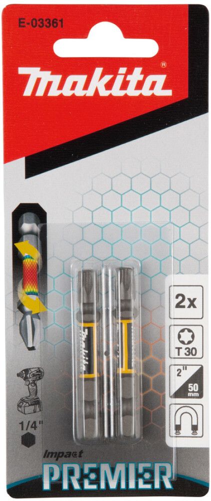 Torsion kruvikeeraja otsakud Makita Impact Premier T30 2 tk