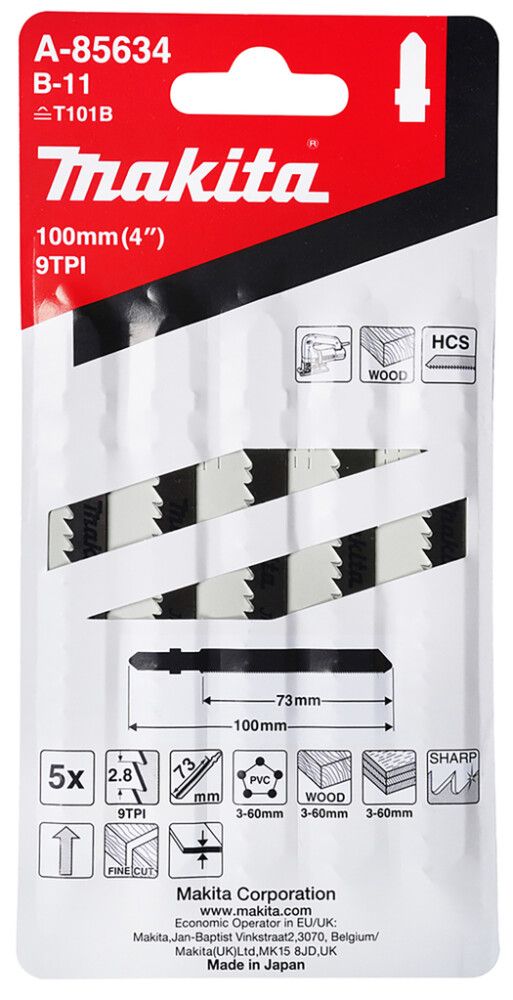 Tikksaetera Makita B-11 HCS 75 mm 5 tk