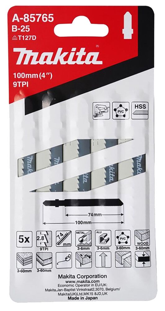 Tikksaetera Makita B-25 HSS 74 mm 5 tk