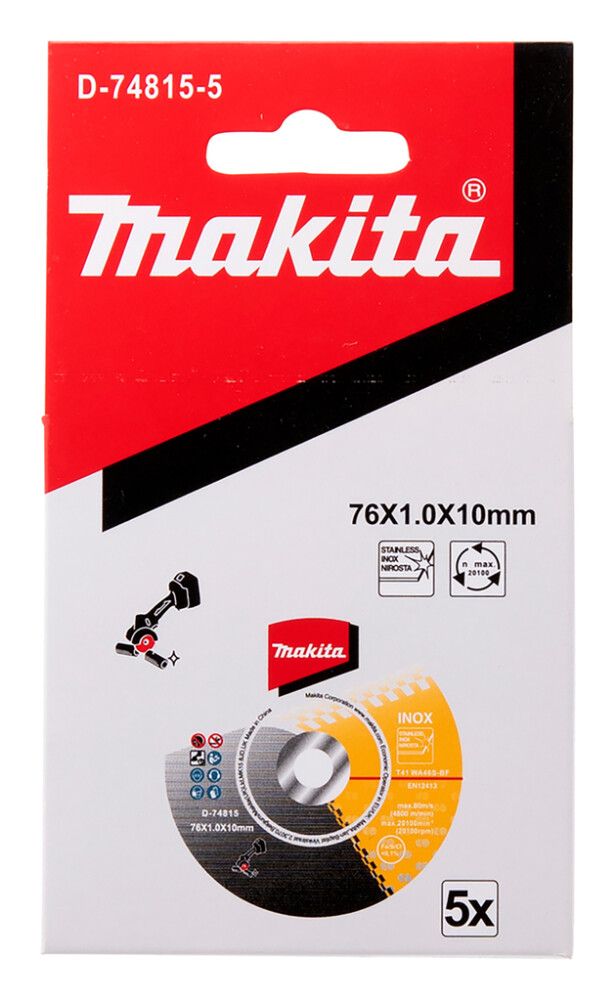 Lõikeketas Makita 76 x 1 x 10 mm