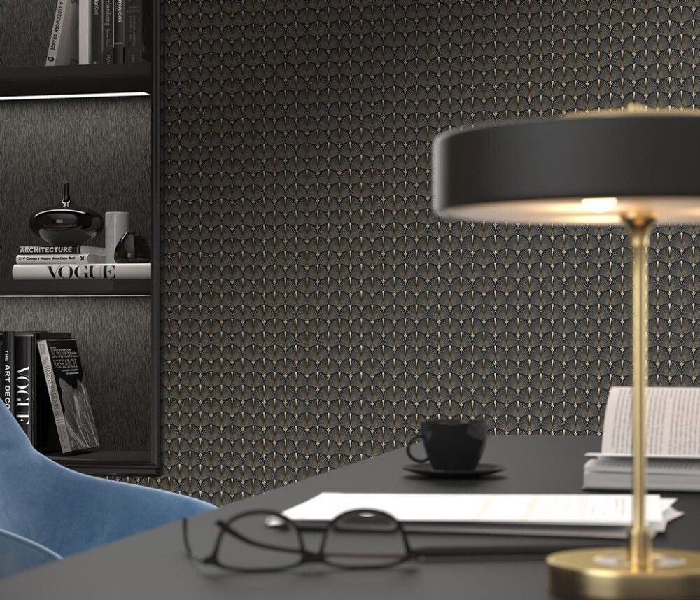 Fliistapeet Erismann Versailles 10346-15, must/kuldne