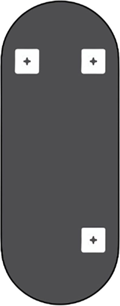 Peegel Josie 30 x 70cm, must