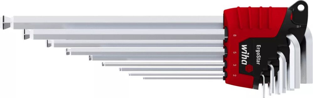 Kuuskantvõtmete komplekt Wiha ErgoStar 9-osaline