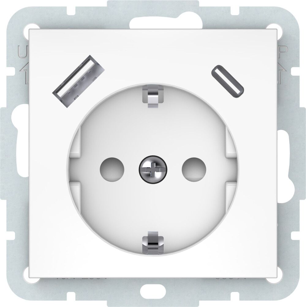 Pistikupesa Vilma QR1000, maandusega, valge